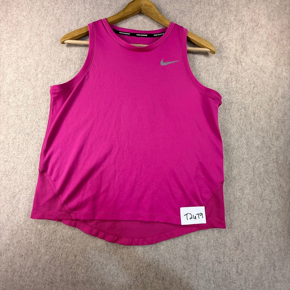Nike Running Dri-FIT Tank Top Pink Magenta Mesh Back Sleeveless Small